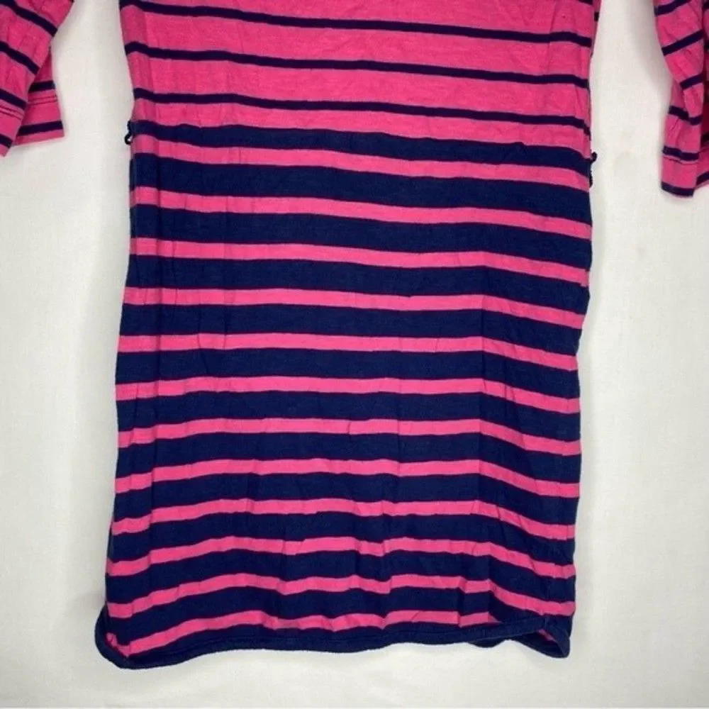 5/$25 Old Navy Blue Pink Striped Casual Cotton Dress M 8 Girls